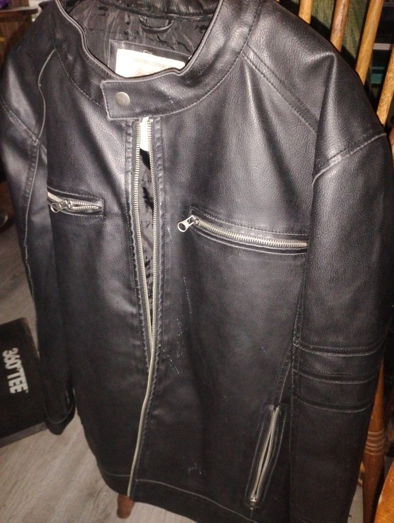 Route 66 California Biker Leather Jacket+Size Large