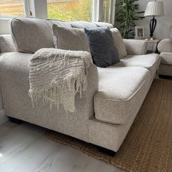  Ashley Furniture Beige Loveseats And End Tables  – Modern Neutral Style