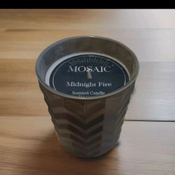 Midnight Fire Scented Candles 5" Tall Mosaic Bath & Spa, Yankee. amari
