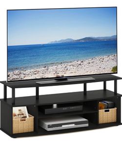 Large Entertainment Center Hold up to 55-inch TV, Blackwood