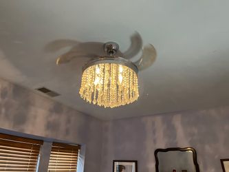 New in box! Chandelier-style retractable ceiling fan (Parrot Uncle)