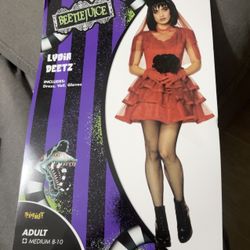 NEW Lydia Deetz Red Wedding Dress Costume | Beetlejuice | Halloween | Size M
