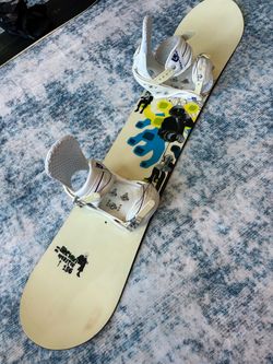 Burton 136 cm snowboard/Burton bindings/new wax-also sell boots/helmet/goggles/gloves/ski masks/coats and pants