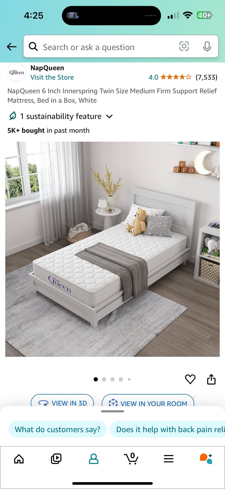 Twin Bed With mattress And Mattress Cover Moving Bundle Sale