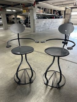 Boy Girl art deco bar stools