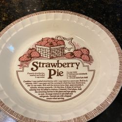 Vintage Strawberry Pie Dish