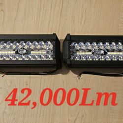 Led Light Bar 2Pcs 7 Inch  42000lm Led Pods Lights