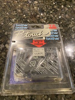 Brother TZ-231 - P-Touch TZ Tape - 1/2" 12mm Wide - Black Print On White Label