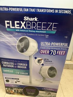 Shark FlexBreeze Cordless & Corded Fan with InstaCool Misting