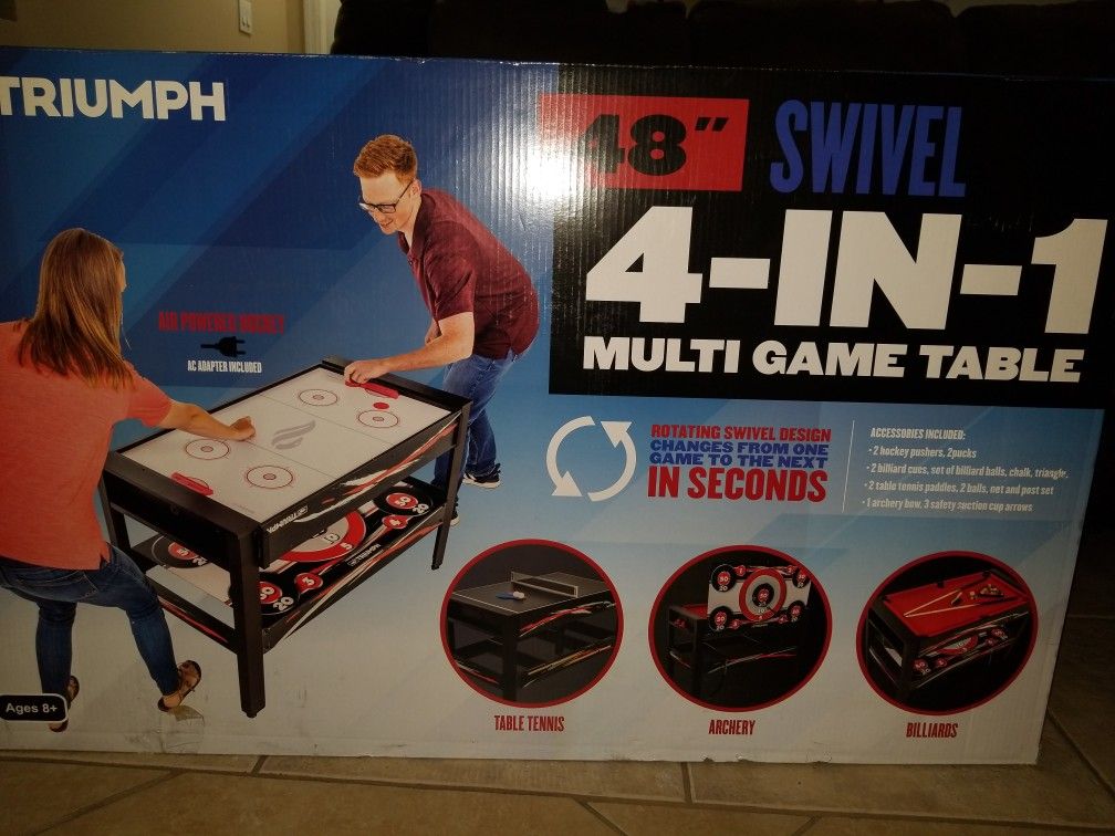 Triumph 48 Inch Swivel 4-In-1 Multi Game Table - New, Never Opened - 33016 Area