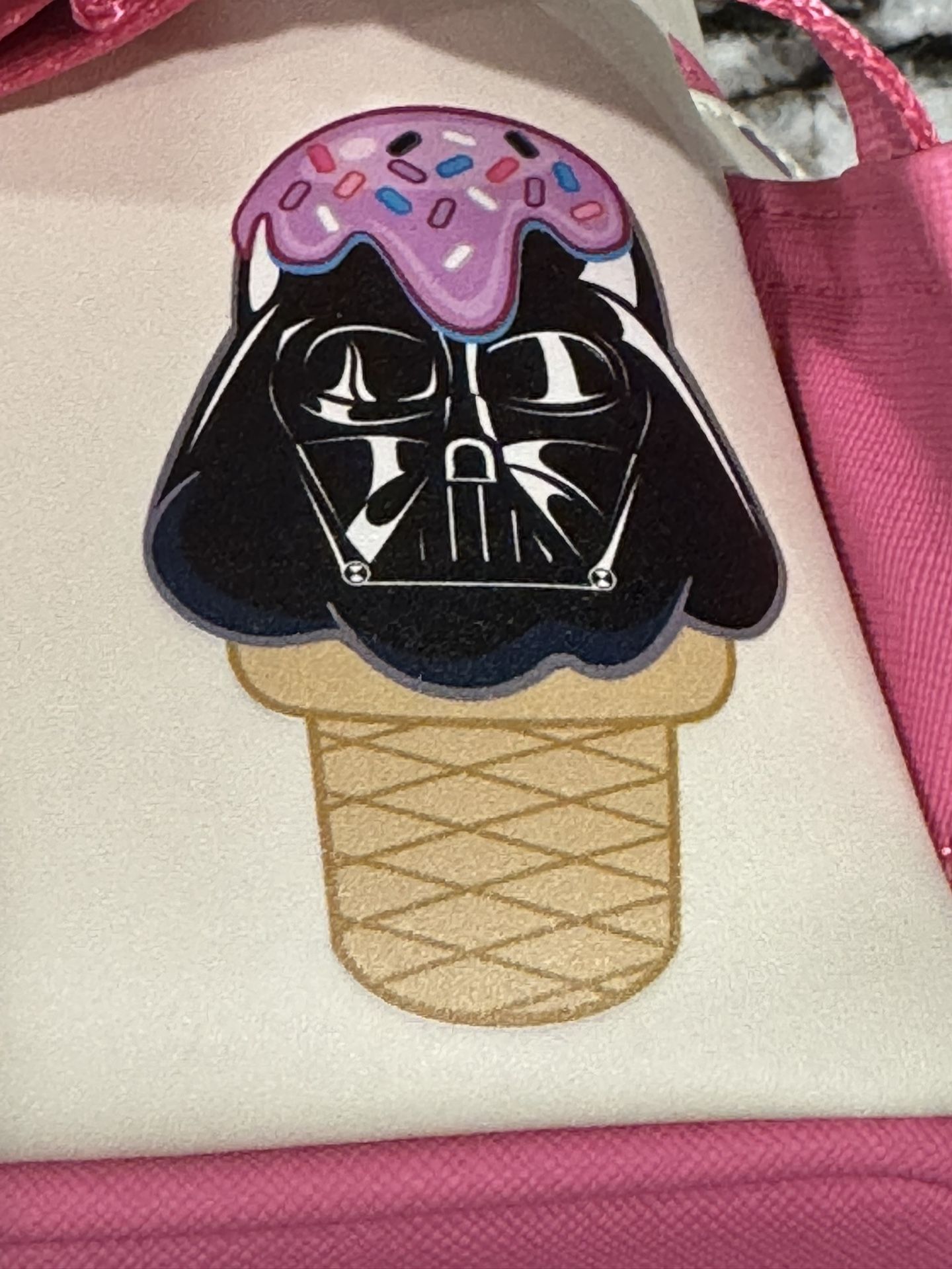 Loungefly Ice Cream Stormtrooper Kids Mini Backpack - Pink & Cream & Gold Star Wars Loungefly Star Wars Storm Trooper Ice Cream Cone  main image 2
