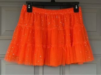 Orange Tutu with Silver Stars