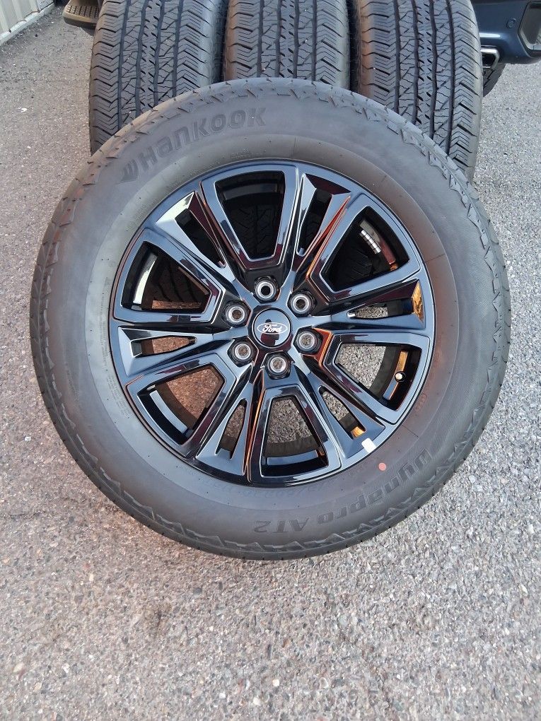 2024 NEW OEM ORIGINAL TAKEOFFS FORD F-150 PLATINUM 20 INCH TIRES HANKOOK DYNAPRO ALL-TERRAIN NEW 100 % DOT 1424 $ 1399