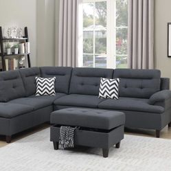 2 Piece L Shaped Sofa