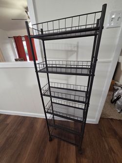 Narrow cart on wheels