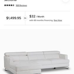 City Furniture sofa with right chaise 