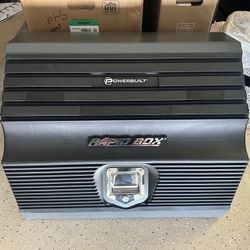 POWERBUILT 26 IN. RAPID BOX PORTABLE SLANT FRONT TOOL BOX - GREY