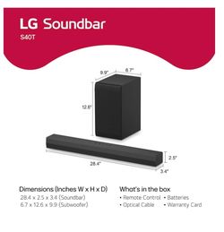 Lg sound bar with subwoofer  New
