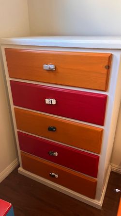 Custom Hot Wheels Themed Solid Wood Dresser – $125OBO