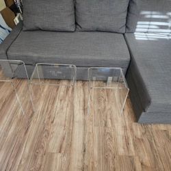 FRIHETEN Sleeper sectional,3 seat w/storage, Hyllie dark gray