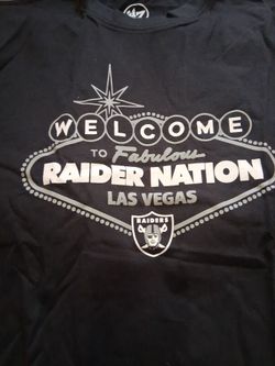 3) NWT LAS VEGAS RAIDERS NATION SHIRTS.... YES THEY'RE AVAILABLE