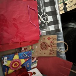 Christmas Gift Box And Bags. 