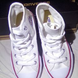 Youth White High Top Converse