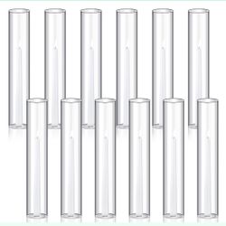 Set of 12 14 inch tall Hurricane Candle Holder Sleeve Bottomless Glass Cylinder Candleholders