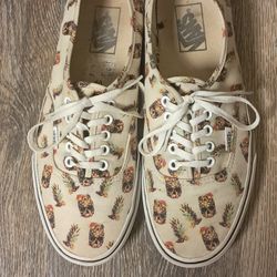 Vans Authentic "Drained and Confused" Aloha Pineapple Skull Shoes