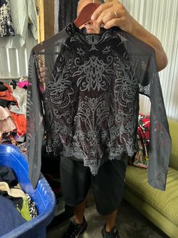 Vintage velvet fancy blouse size M