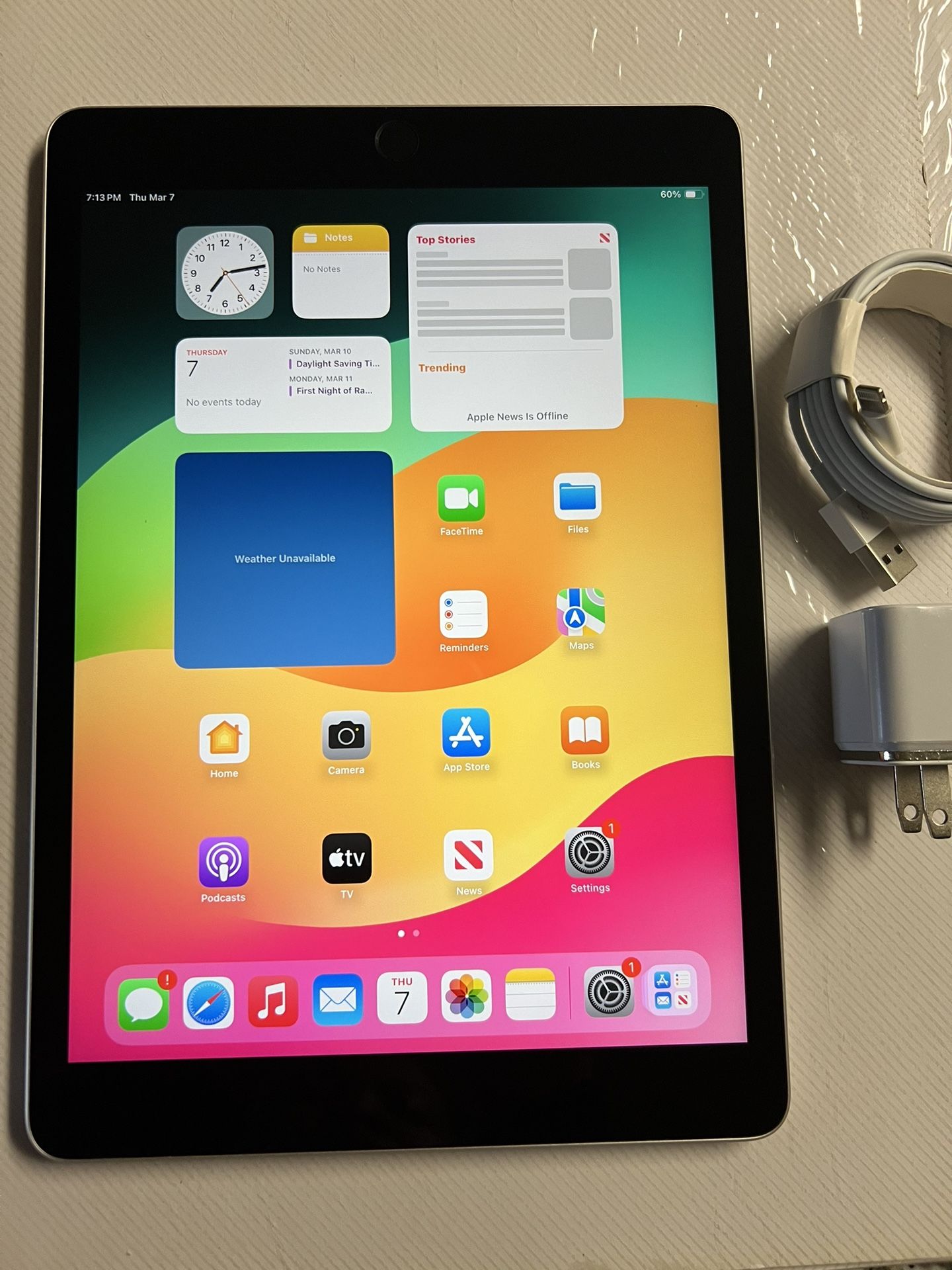 Apple iPad 9th Gen 64GB 10.2inches  iOS 17.4 Wi-Fi Space Gray