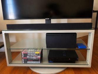 Modern Glass and Metal TV Stand
