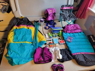 American Girl Doll Today 2001
Tent with camping supplies, clothes