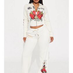 ed hardy jogging sets 2 piece  cotton 