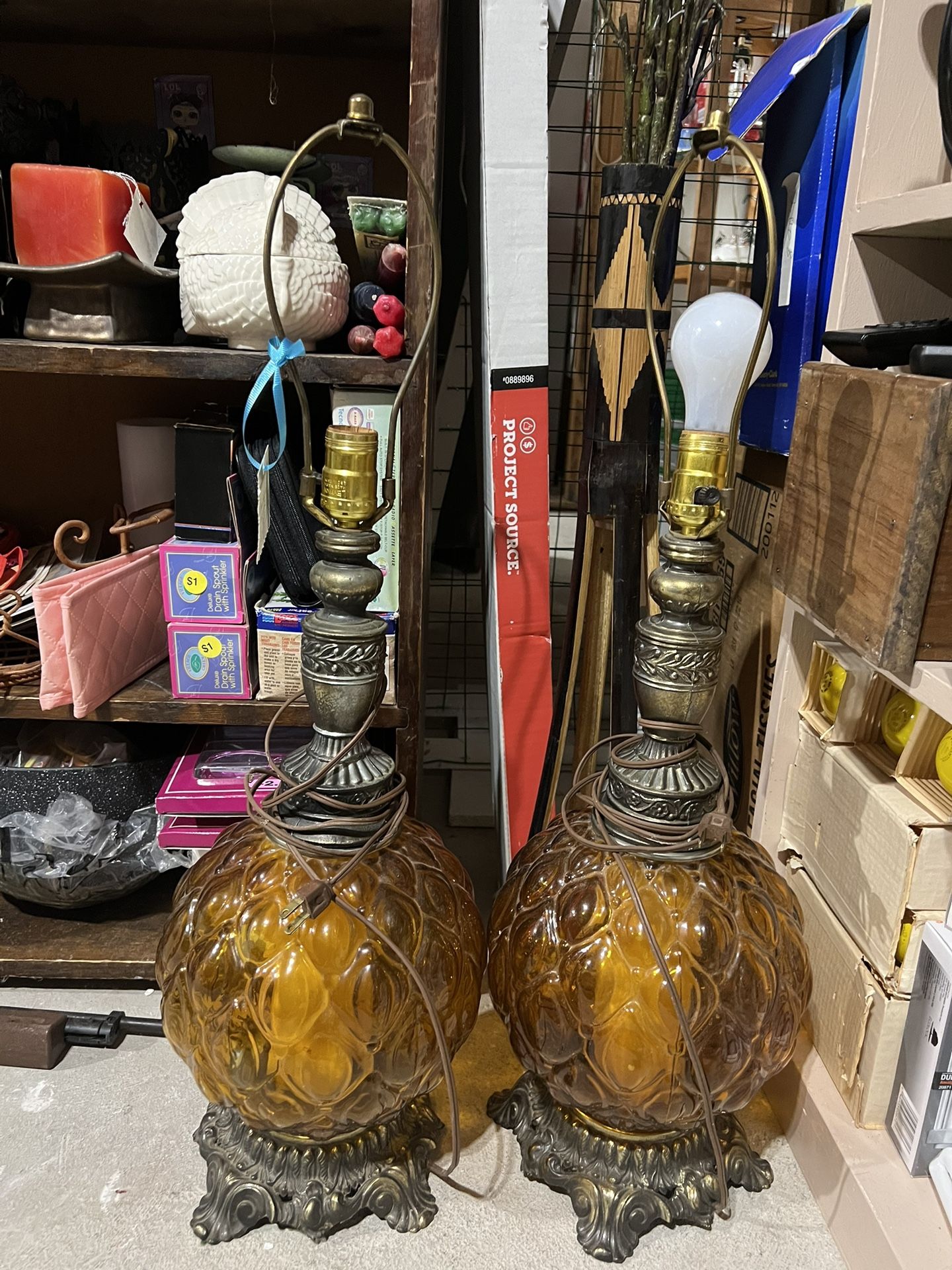 Antique Lamps Set Of 2