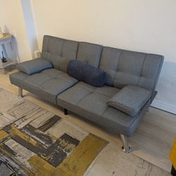 Foldable Sofa Bed, Grey