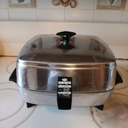 Vtg Mirro-matic Electric Buffet Server Chrome Aluminum