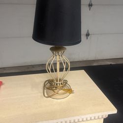 Night Stand Light With Black Shade.