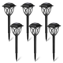GIGALUMI Solar Black Integrated LED Path Light (6-Pack)