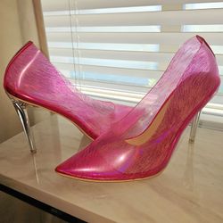 Pink Vinyl Women's Heels