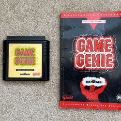 Game Genie With Book For The Sega Genesis