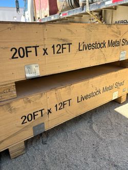 20ftx12ft livestock metal shed