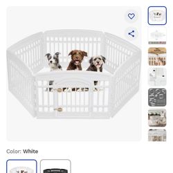 White Dog Playpen