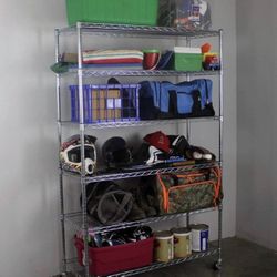 Storage Rack 6 tier Shelves With Wheels On