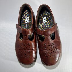 SAS Mary Jane Brown Leather 7.5 Academia Lolita US Tripad Comfort Shoes Y2K 90s
