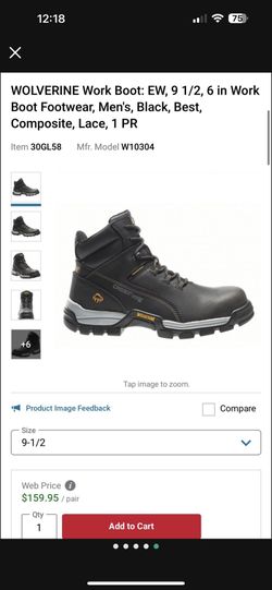 🥾 Light Steel Toe Boots 🥾    9.5   /  10   And  10.5