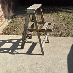 Vintage Wood Step Stool