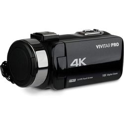 Vivitar 4K Video Camera, Wi-Fi Ultra HD Camcorder with 18x Digital Zoom, 3” IPS Touchscreen Video Recorder with Night Vision, Vlogging Camera with 3.5