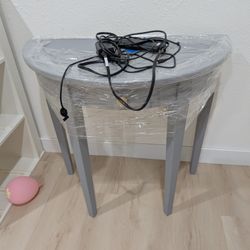 IKEA Grey Half Circle Table