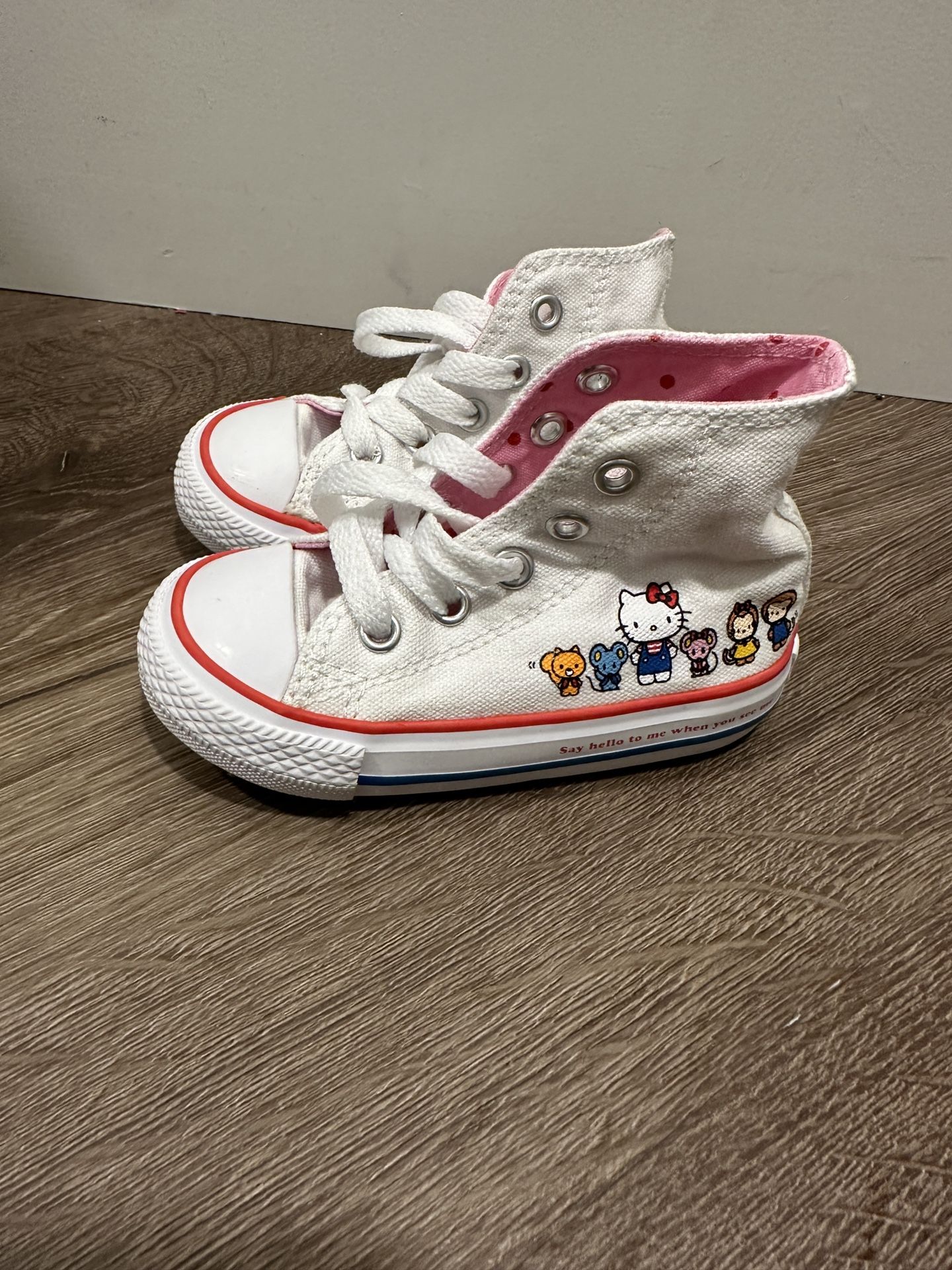 Used Infant Size 5 Converse All Star X Hello Kitty